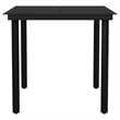 vidaXL Powder-Coated Steel 3 Piece Set Garden Dining Set in Black