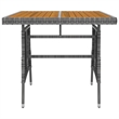 vidaXL PE Rattan Standard Durable Outdoor Dining Set in Gray