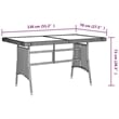 vidaXL PE Rattan Large Ergonomic Outdoor Dining Set in Black