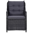 vidaXL Garden Dining Set in Black/Dark Gray