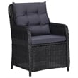 vidaXL Garden Dining Set in Black