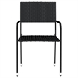 vidaXL Powder-Coated Steel & Glass Garden Dining Set in Black
