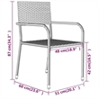 vidaXL Powder-Coated Steel & Glass Garden Dining Set in Black
