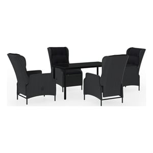vidaXL Garden Dining Set in Dark Gray