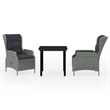 vidaXL Garden Dining Set in Light Gray/Black