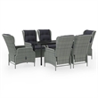 vidaXL Garden Dining Set in Light Gray/Black