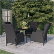 vidaXL 5-piece Garden Dining Set in Dark Gray