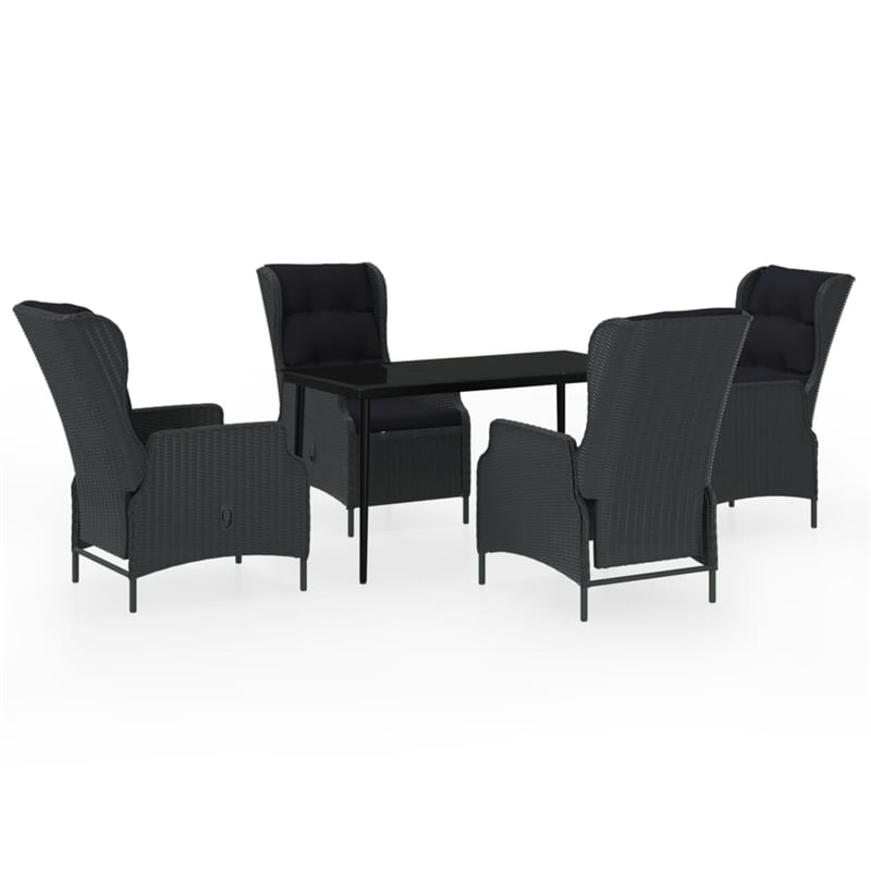 vidaXL 5 Piece Garden Dining Set in Dark Gray