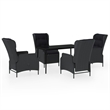 vidaXL 5 Piece Garden Dining Set in Dark Gray
