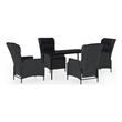 vidaXL 5 Piece Garden Dining Set in Dark Gray