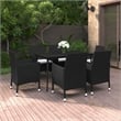 vidaXL Garden Dining Set in Black