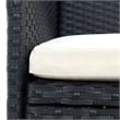 vidaXL Garden Dining Set in Black/Cream White