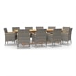 vidaXL Garden Dining Set in Gray