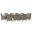 vidaXL Garden Dining Set in Gray