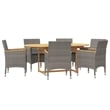 vidaXL 7 Piece Patio Dining Set in Gray