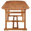 vidaXL Solid Acacia Wood 11 Piece Durable Garden Dining Set in Gray