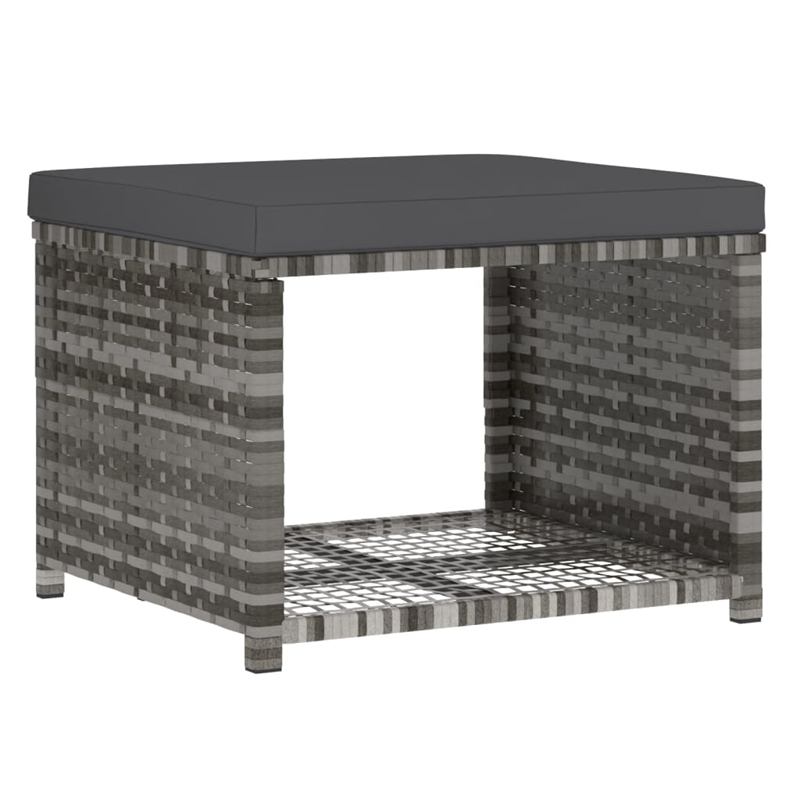 vidaXL Patio in Gray PE Rattan Large Patio Dining Set - Set of 4