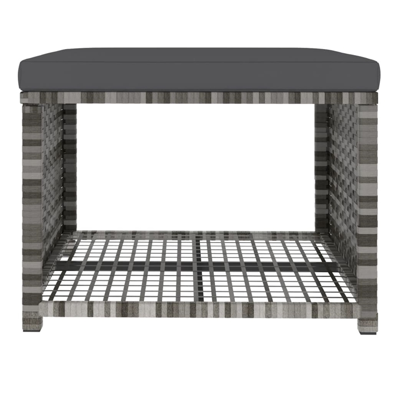 vidaXL Patio in Gray PE Rattan Large Patio Dining Set - Set of 4