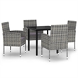 vidaXL Garden Dining Set in Anthracite/Dark Gray/Black