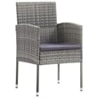 vidaXL Garden Dining Set in Anthracite/Gray