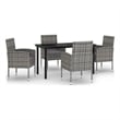 vidaXL Garden Dining Set in Anthracite/Gray