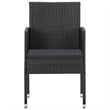 vidaXL Garden Dining Set in Black/Dark Gray
