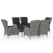 vidaXL Garden Dining Set in Light Gray/Black