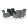 vidaXL Garden Dining Set in Light Gray/Black