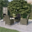 vidaXL PE Rattan Medium Garden Dining Set in Brown