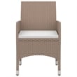 vidaXL PE Rattan 5-Piece Durable Garden Dining Set in Beige