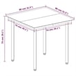 vidaXL Garden Dining Set in Black/Cream White