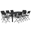 vidaXL Garden Dining Set in Gray and Black