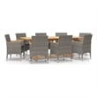 vidaXL Garden Dining Set in Gray