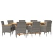 vidaXL Garden Dining Set in Gray