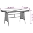 vidaXL PE Rattan & Solid Acacia Wood Outdoor Dining Set in Gray