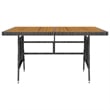 vidaXL PE Rattan & Solid Acacia Wood Outdoor Dining Set in Gray