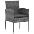 vidaXL Outdoor Dining Set in Gray/Dark Gray