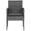 vidaXL Outdoor Dining Set in Gray/Dark Gray