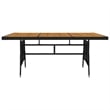 vidaXL PE Rattan/Steel/Solid Acacia Wood Outdoor Dining Set in Black