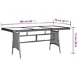 vidaXL PE Rattan/Steel/Solid Acacia Wood Outdoor Dining Set in Black
