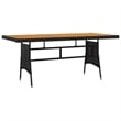vidaXL PE Rattan/Steel/Solid Acacia Wood Outdoor Dining Set in Black