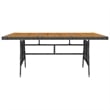vidaXL PE Rattan & Solid Acacia Wood Large Outdoor Dining Set in Gray