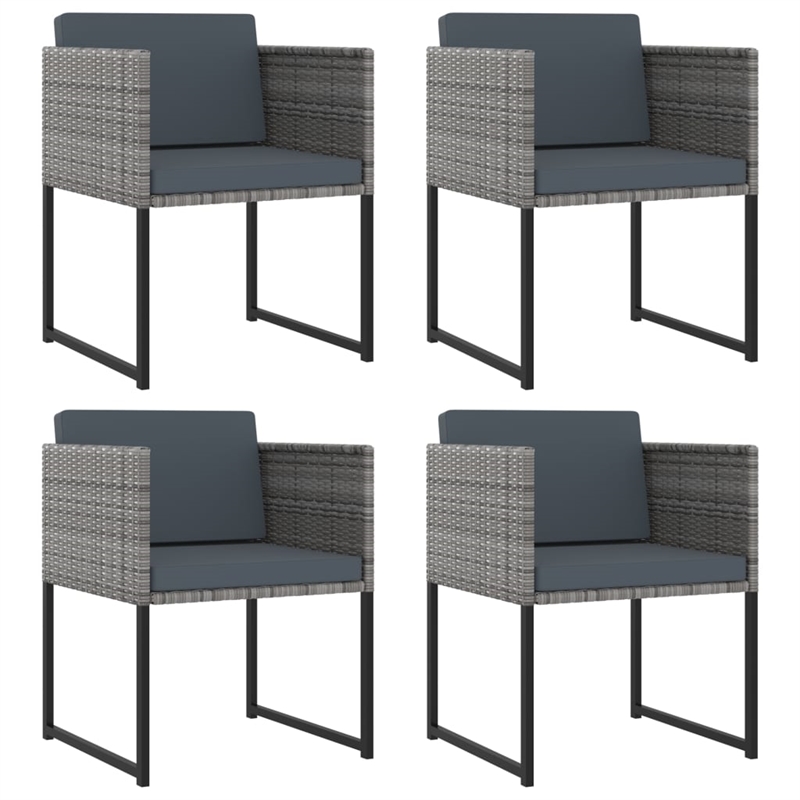 vidaXL 9 Piece Garden Patio Dining Set in Gray
