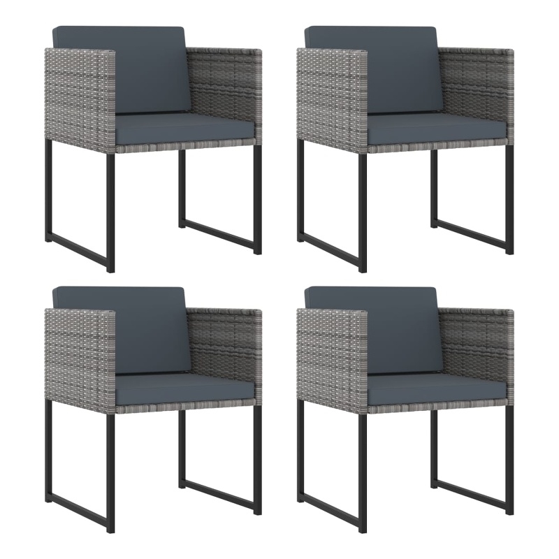 vidaXL 9 Piece Garden Patio Dining Set in Gray
