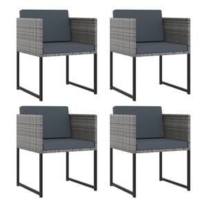 vidaXL 9 Piece Garden Patio Dining Set in Gray