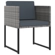 vidaXL 9 Piece Garden Patio Dining Set in Gray