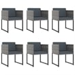 vidaXL Poly Rattan 11 Piece Garden Dining Set in Gray