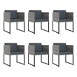 vidaXL Poly Rattan 11 Piece Garden Dining Set in Gray
