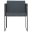 vidaXL Poly Rattan 11 Piece Garden Dining Set in Gray