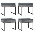 vidaXL Poly Rattan 11 Piece Garden Dining Set in Gray